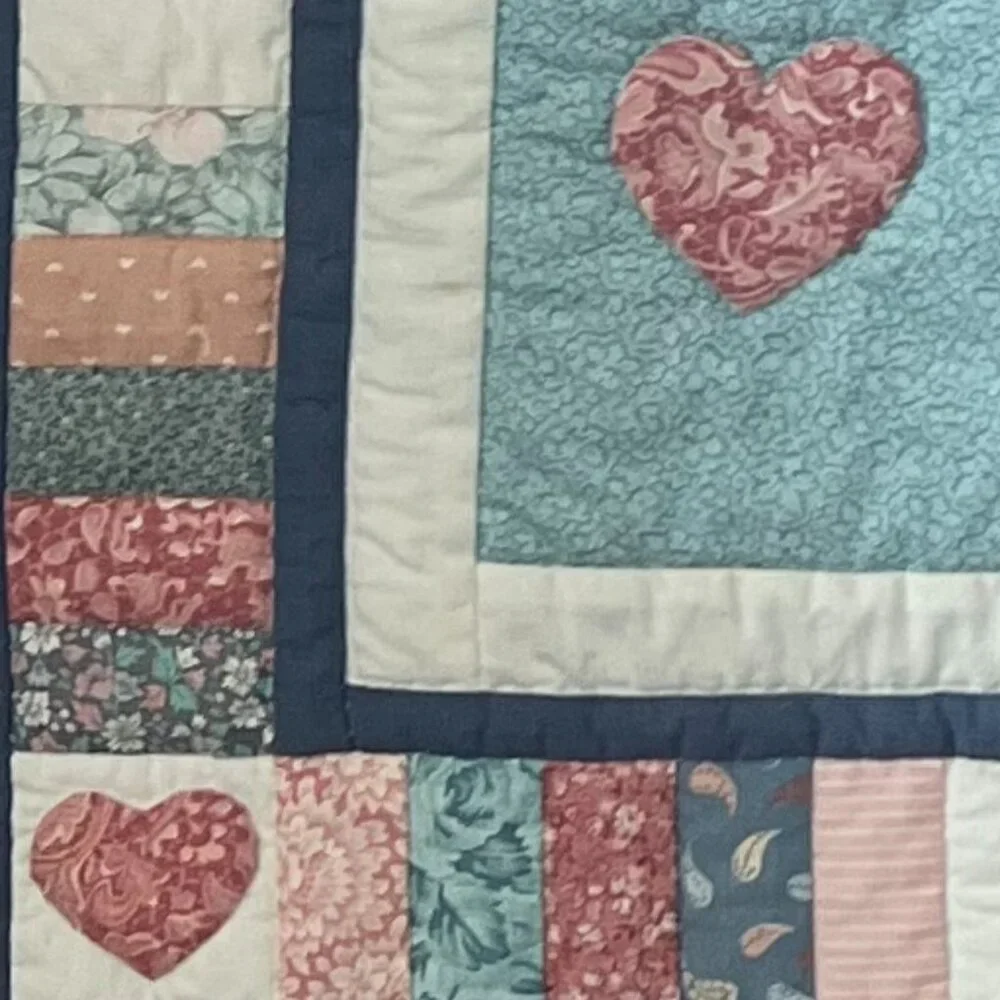 Handmade Hand-Quilted Cozy Cat Baby Quilt / Lap Blanket / Wall Hanging ~ Kittens - Picture 11 of 16